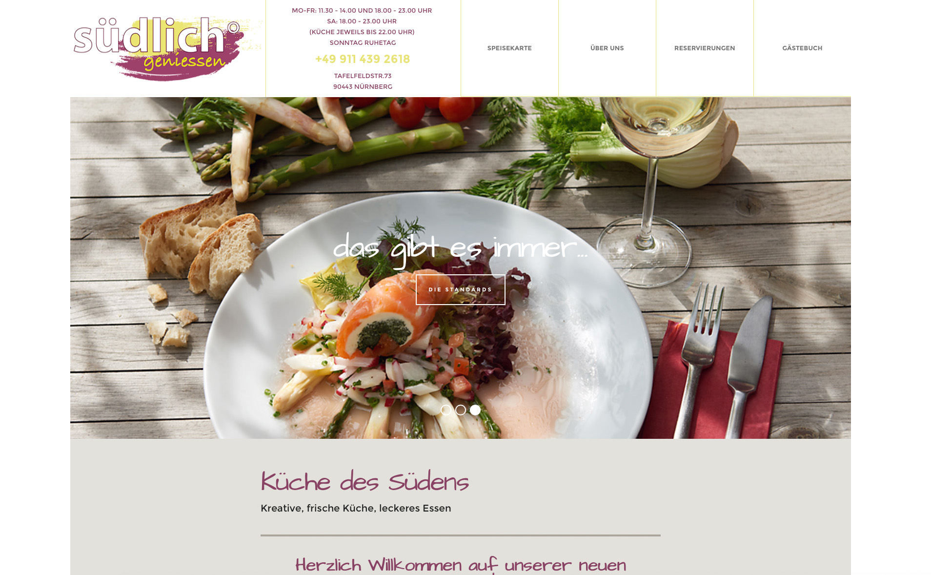 Neue Website „Restaurant südlich°“